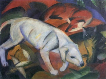 Drei Tiere Franz Marc Pinturas al óleo